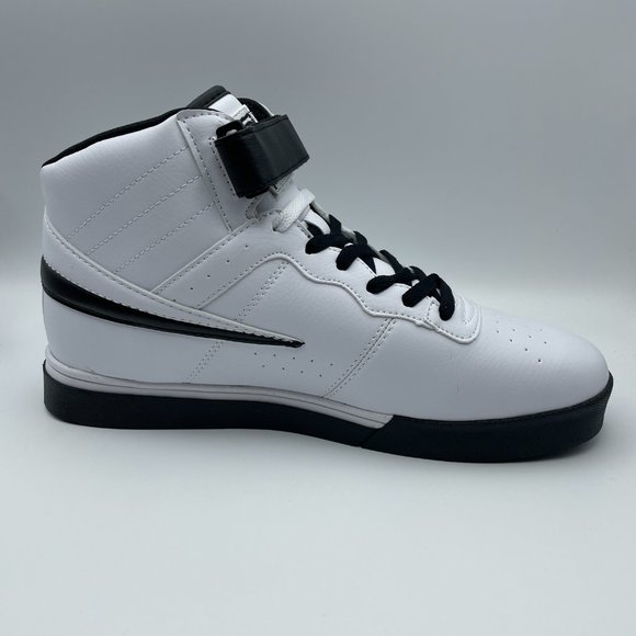Fila Men's White and Black High-Top Sneakers - Picture 9 of 12